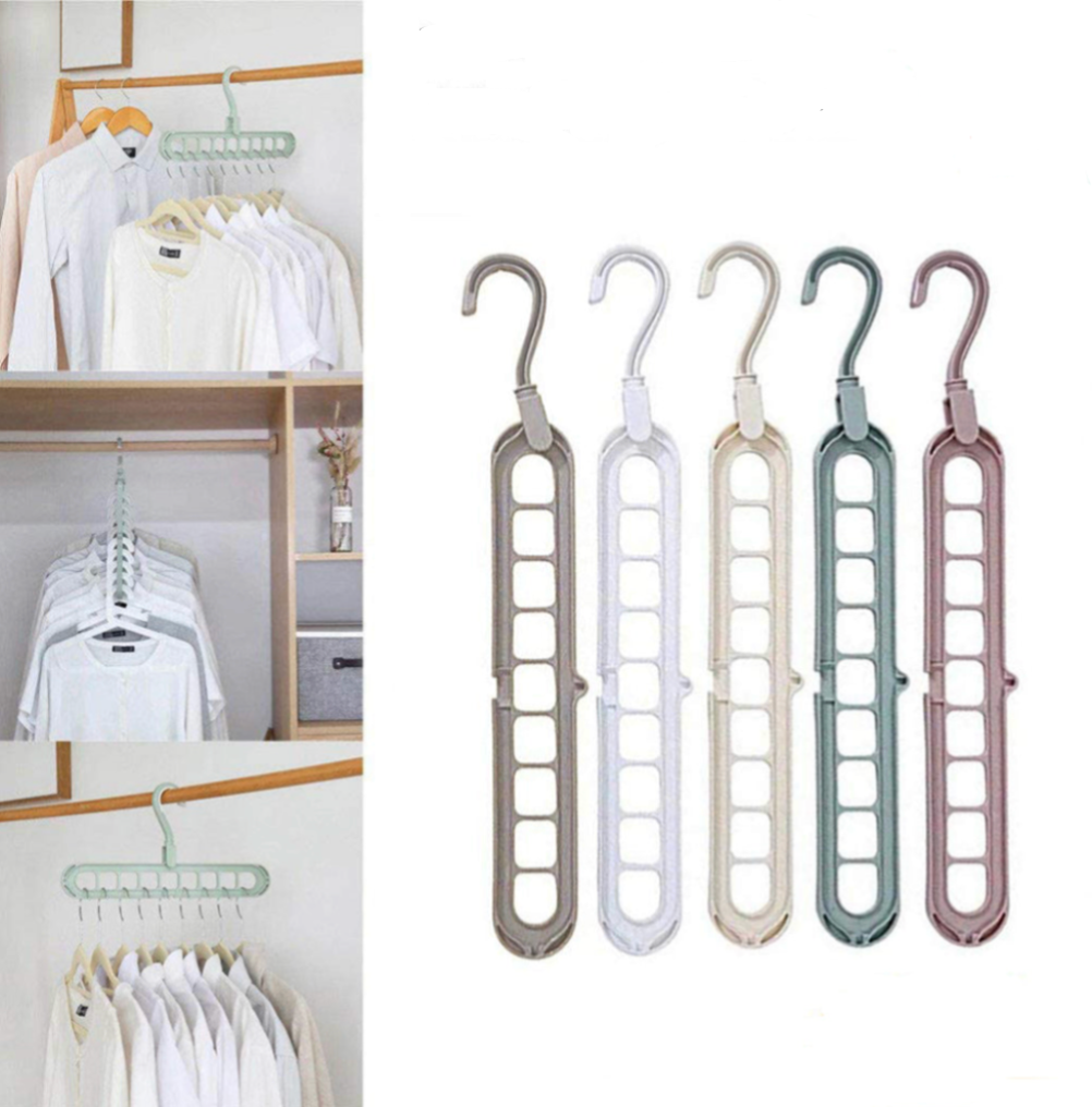 Space Saving Hanger for 9 Clothes